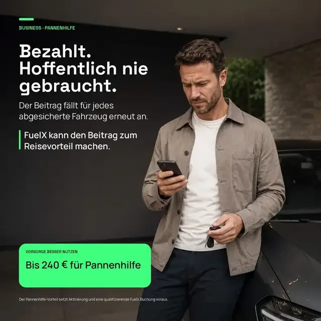 Bezahlt. Hoffentlich nie gebraucht — bis 240&nbsp;€ Pannenhilfe als Reisevorteil