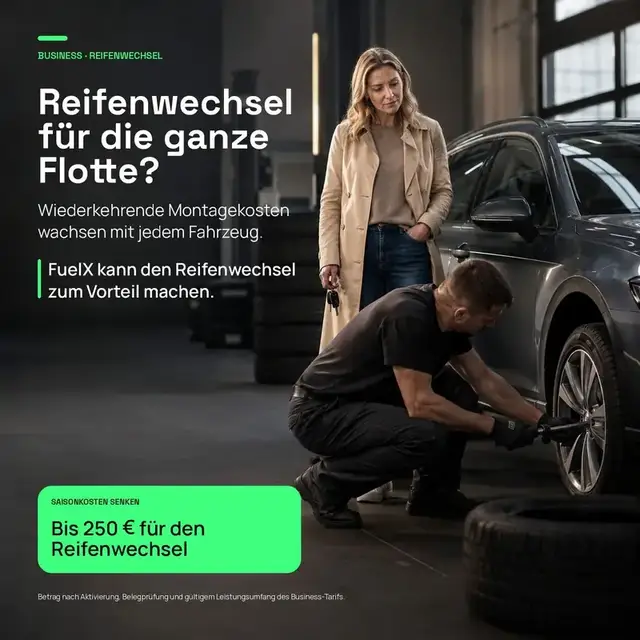 Reifenwechsel für die ganze Flotte — bis 250&nbsp;€ für Saisonwechsel-Kosten