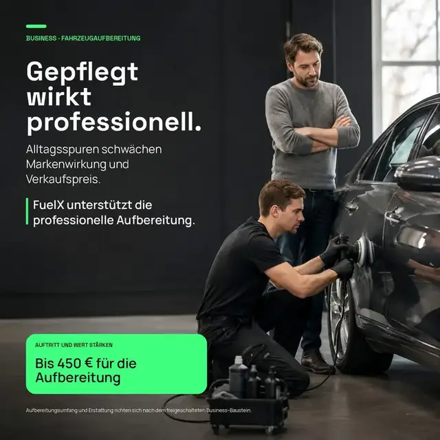 Gepflegt wirkt professionell — bis 450&nbsp;€ für die Aufbereitung von Firmenwagen