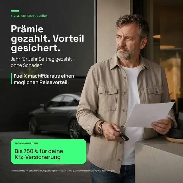 Bis 750&nbsp;€ Kfz-Versicherungsbeitrag als möglicher Reisevorteil zurück